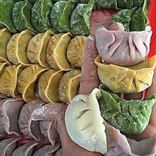 蔬果彩色水饺