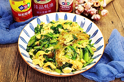 小白菜烩蛋粉