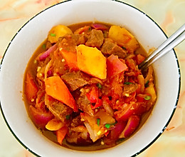 开胃健康下饭菜-番茄土豆烧牛肉的做法