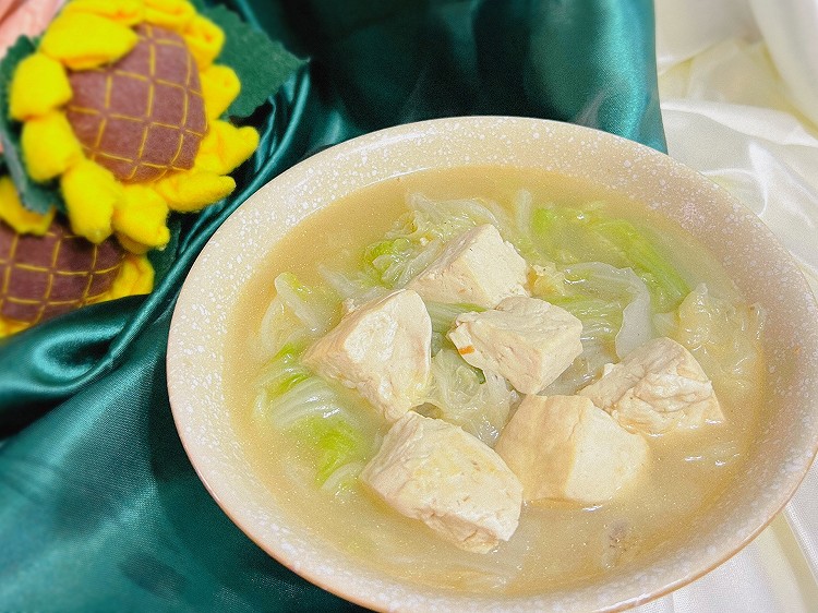清清白白白菜炖豆腐的做法