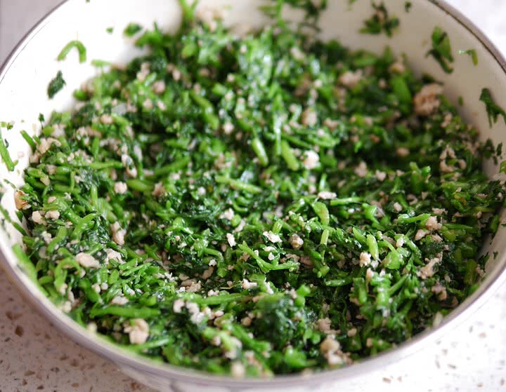 西洋菜饺子【私房菜】的做法图解3