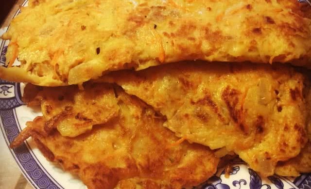 香煎胡萝卜丝蛋饼