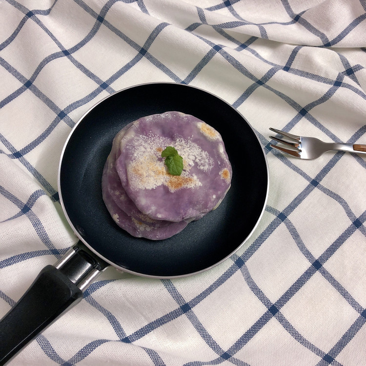 饺子皮紫薯饼的做法