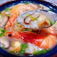 #刘畊宏女孩减脂饮食#海虾扇贝香菇粥的做法图解14