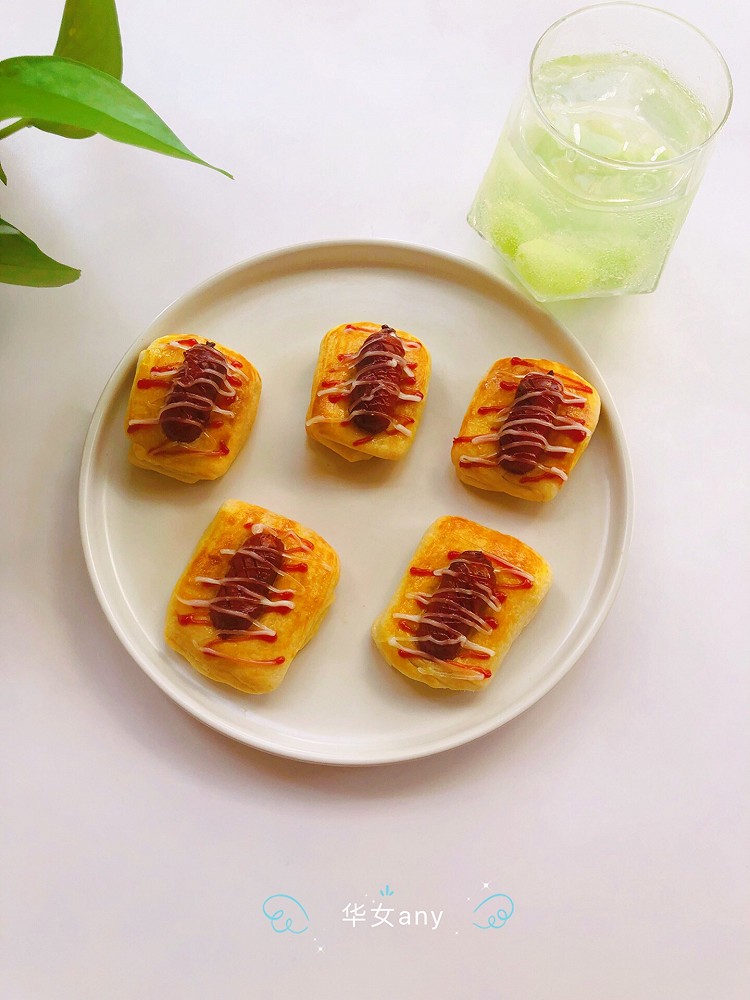 十分钟快手早餐/烤mini火腿肉松手抓饼的做法