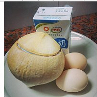 原只椰子炖蛋 的做法图解1