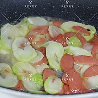 香肠炒儿菜的做法图解6