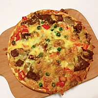 黑椒牛排蘑菇披萨的做法图解2