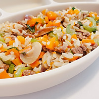 宝宝辅食 南瓜菌菇焖饭的做法图解6