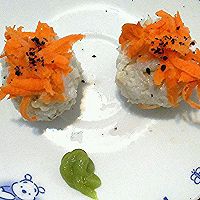 超低卡胡萝卜沙律寿司的做法图解3
