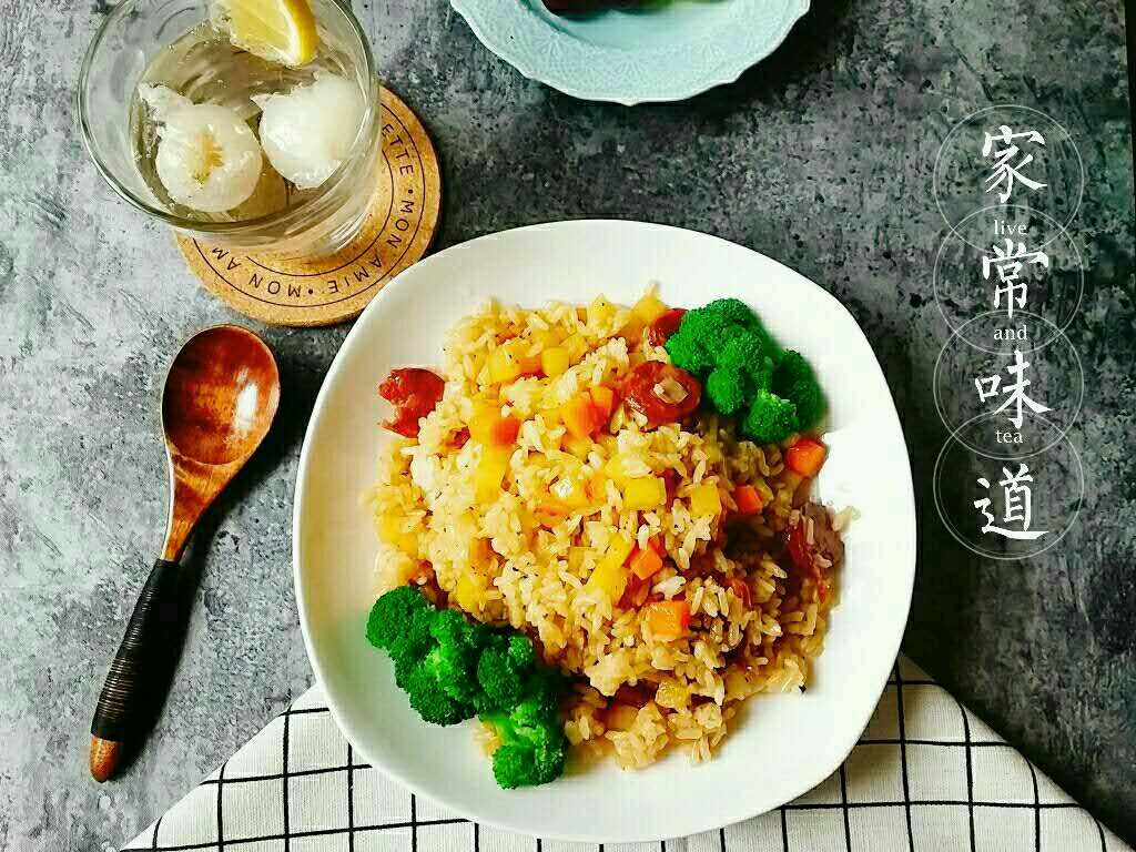 Stir fried rice with black pepper and potato