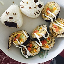 紫菜包饭配萌萌小猫饭团～