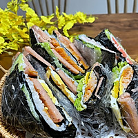 春游必备：折叠紫菜包饭的做法图解6