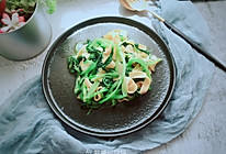鸡毛菜炒豆皮 春天的气息的做法