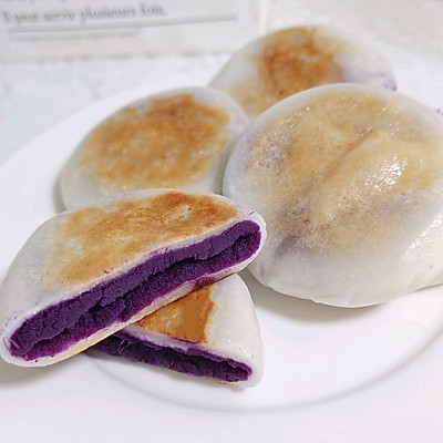 简单易做！软糯香甜的紫薯糯米饼