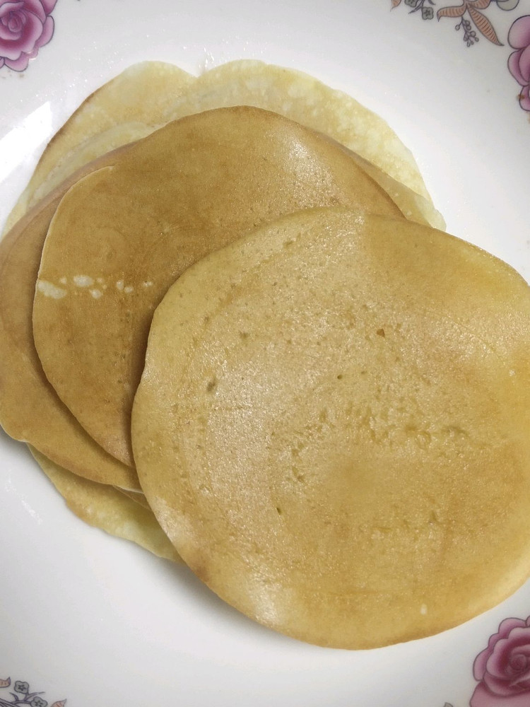 平底不粘锅家庭版松饼的做法