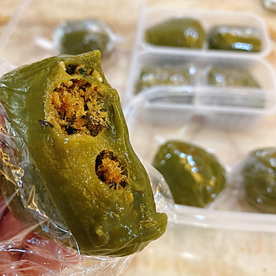 简易版抹茶青团