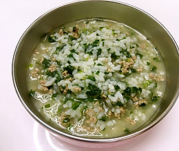 宝宝菠菜牛肉粥的做法