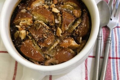 巧克力味面包布丁（无糖无油）