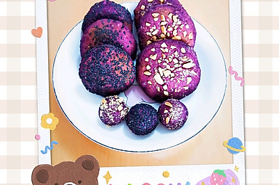 紫薯芝麻花生软饼