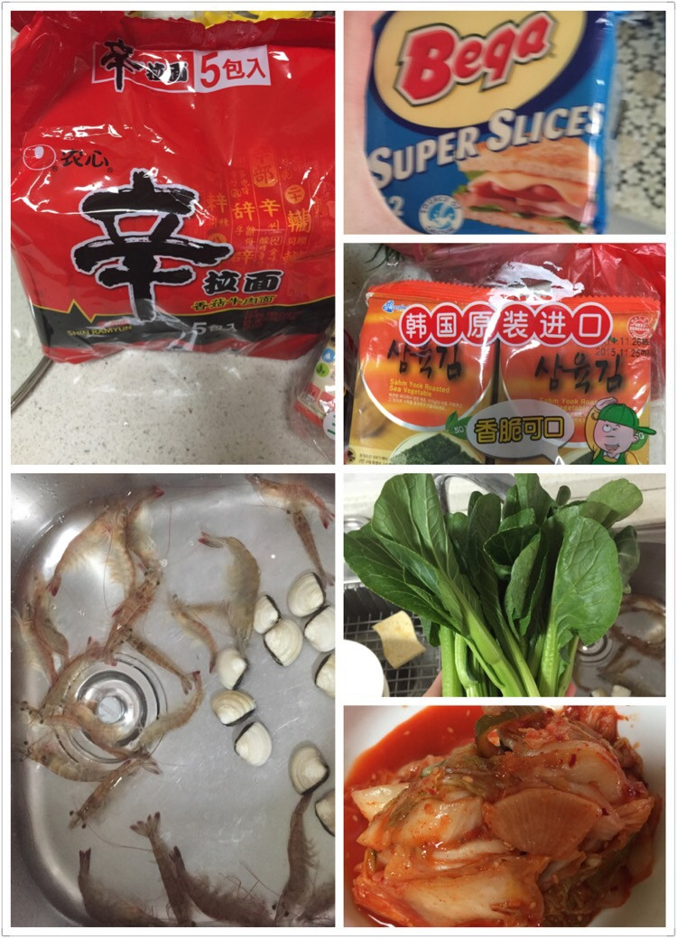韩式海鲜辛拉面的做法