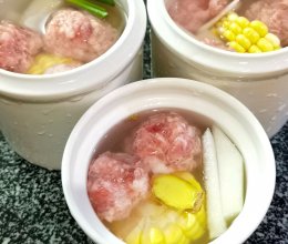 冬瓜玉米蒸瘦肉汤（小朋友喜欢，我也喜欢）的做法