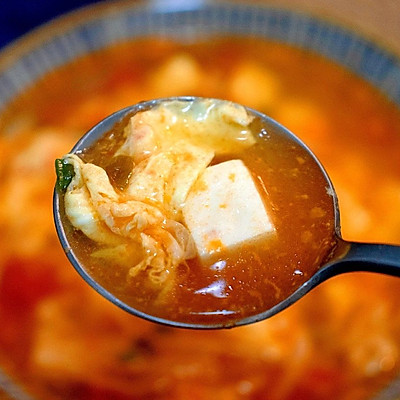 番茄金针菇豆腐低脂汤