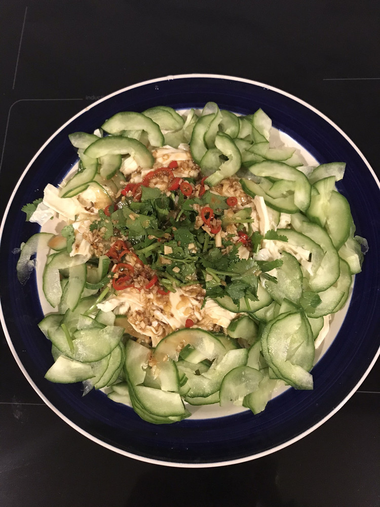减脂好味的腐竹拌黄瓜的做法