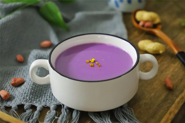 香浓好喝，营养丰富的花生紫薯豆浆的做法