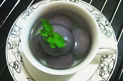 紫糯米黑芝麻汤圆