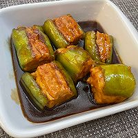 青椒塞虾滑的做法图解4