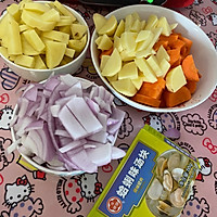 鸡肉土豆胡萝卜蛤蜊汤(摩飞锅版)的做法图解3