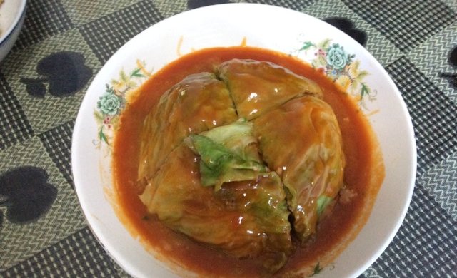 圆白菜扣肉