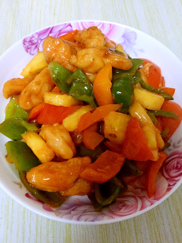 菠萝咕咾虾的做法图解9