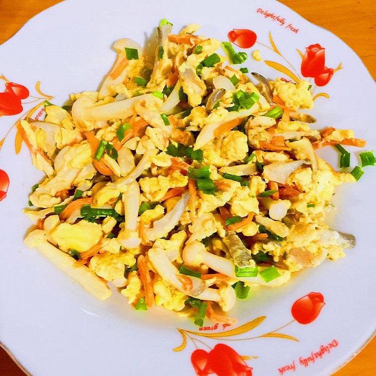 鲜菌菇滑蛋的做法