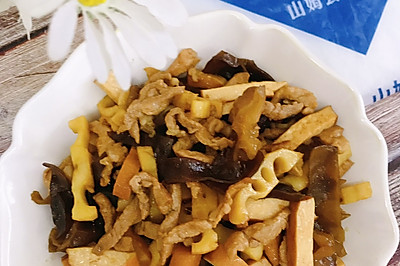 莲藕香干肉丝