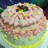 彩虹糖淡奶油蛋糕，最适合新手的做法图解23