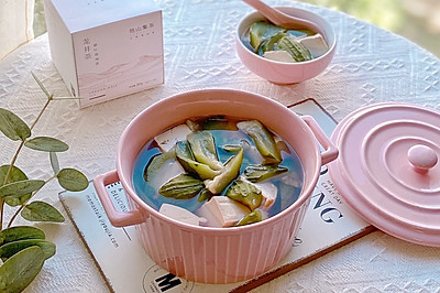 龙井豆腐丝瓜汤，清热解暑增食欲