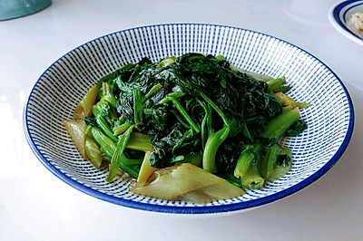 油盐葱烧老菠菜