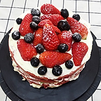 红丝绒草莓裸蛋糕（6寸）的做法图解11