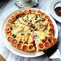 火腿花边披萨#盛年锦食·忆年味#的做法图解21