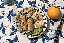 低脂高蛋白#锡纸黑椒鸡胸肉肠 青瓜生菜卷的做法