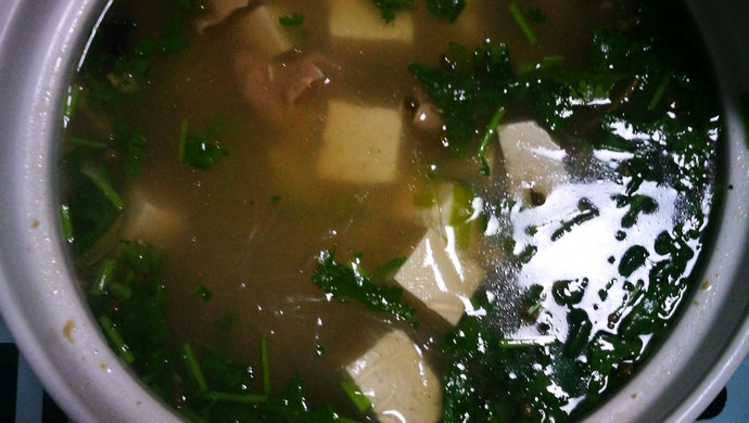 砂锅肥肠豆腐粉丝汤