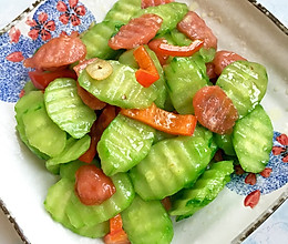 清炒青瓜火腿（儿童版）的做法
