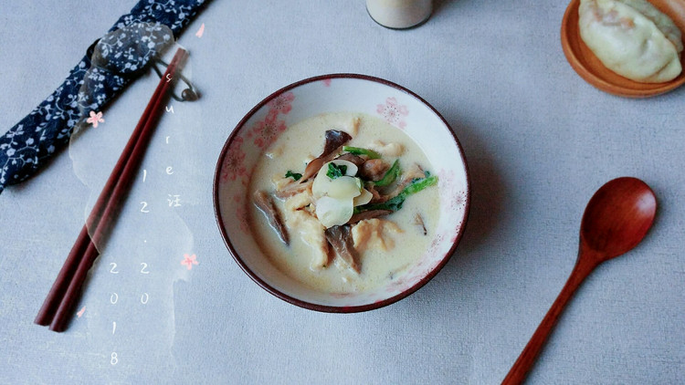 平菇蒜鸡豆浆菜的做法