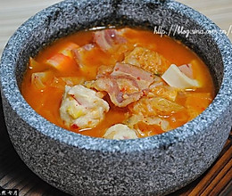 石锅鱼丸泡菜汤的做法