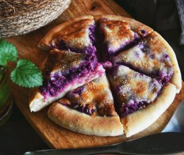 仙气十足紫薯披萨的做法