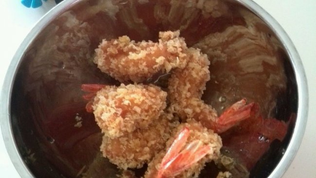 日式炸虾初体验的做法