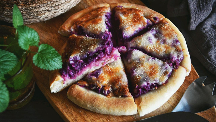 仙气十足紫薯披萨
