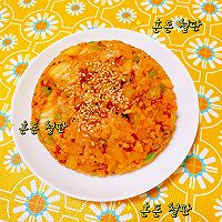 【快手懒人辣白菜炒饭】的做法图解4